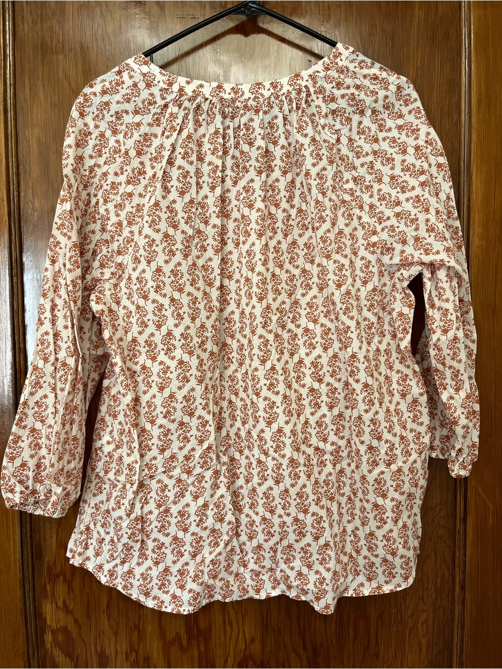 J. Jill Cream & Rust Floral Peasant Blouse - Picture 4 of 4